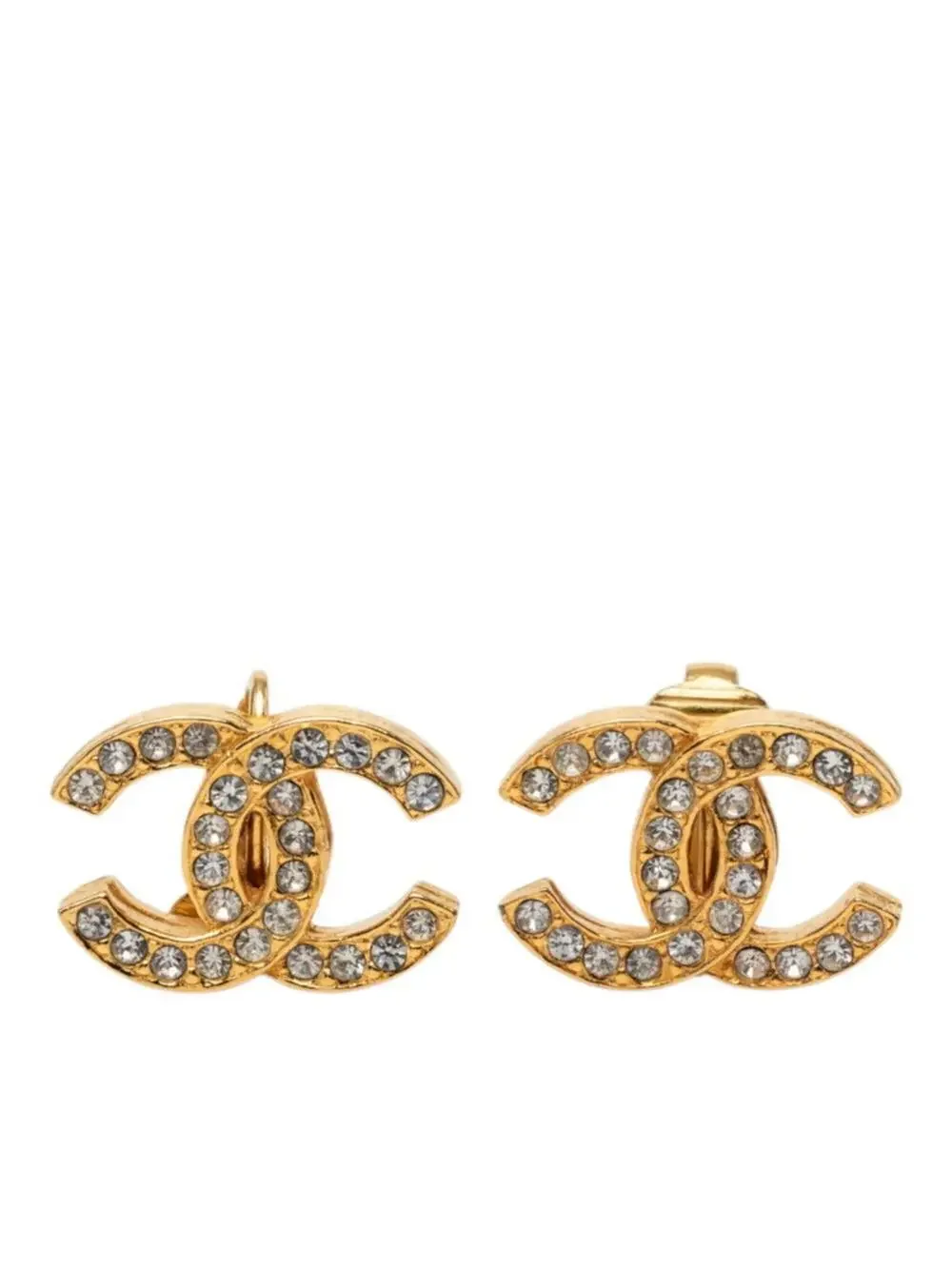 Chanel Cc Logo Clip-On Earrings Gold- #327488C65B